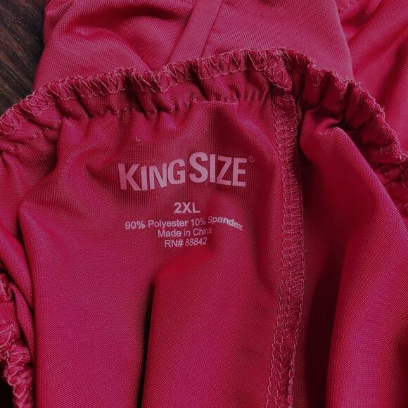 Men's Luxurious Silky Cranberry Red Pajama Set VINTAGE VIBE - 2XL KING SIZE - Picture 5 of 6